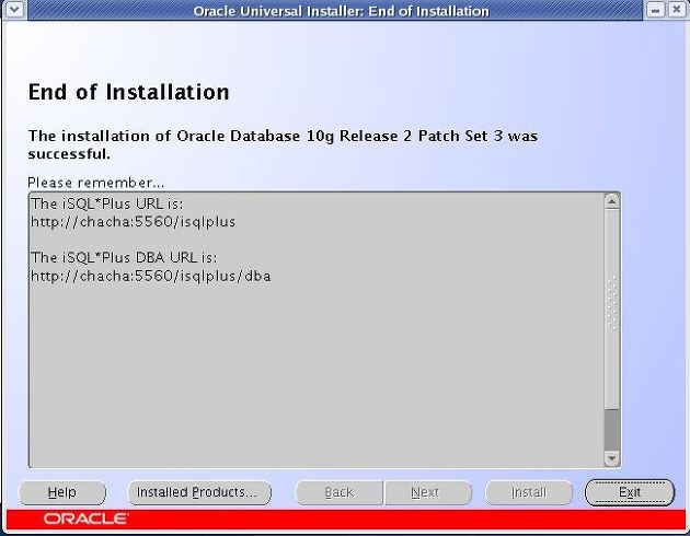Oracle 10g OUI mode installation